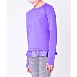 IVIVVA by Lululemon Girls 10 Star Gazer Purple Power Pullover Peplum Top Jacket